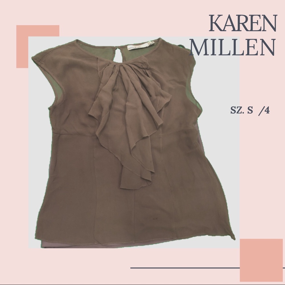 Karen Millen 2 pieces chocolate color blouse